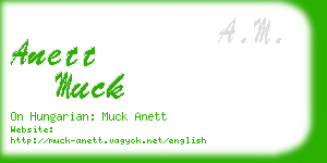 anett muck business card